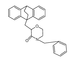 4-benzyl-2-(10H-9,10-ethano-anthracen-9-ylmethyl)-morpholin-3-one结构式
