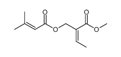 3-Methyl-but-2-enoic acid (Z)-2-methoxycarbonyl-but-2-enyl ester Structure