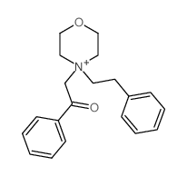 Morpholinium,4-(2-oxo-2-phenylethyl)-4-(2-phenylethyl)-, bromide (1:1) Structure