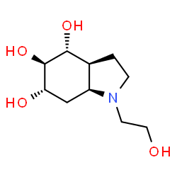 1H-Indole-4,5,6-triol, octahydro-1-(2-hydroxyethyl)-, (3aS,4R,5R,6S,7aS)- (9CI) Structure