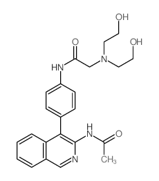 Acetamide,N-[4-[3-(acetylamino)-4-isoquinolinyl]phenyl]-2-[bis(2-hydroxyethyl)amino]- Structure