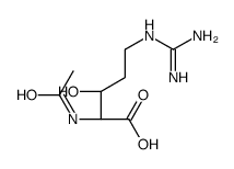 (2S)-2-acetamido-5-(diaminomethylideneamino)-3-hydroxy-pentanoic acid structure