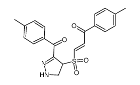 (E)-3-[3-(4-Methyl-benzoyl)-4,5-dihydro-1H-pyrazole-4-sulfonyl]-1-p-tolyl-propenone结构式