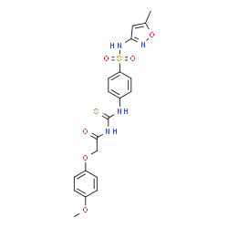 2-(4-methoxyphenoxy)-N-{[(4-{[(5-methyl-3-isoxazolyl)amino]sulfonyl}phenyl)amino]carbonothioyl}acetamide结构式