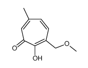 2-hydroxy-3-(methoxymethyl)-6-methylcyclohepta-2,4,6-trien-1-one结构式