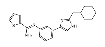 N'-{3-[2-(cyclohexylmethyl)-1H-imidazol-4-yl]phenyl}thiophene-2-carboximidamide Structure