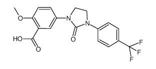 2-methoxy-5-[2-oxo-3-(4-trifluoromethyl-phenyl)-imidazolidin-1-yl]-benzoic acid Structure