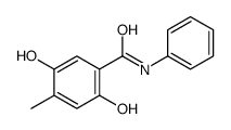 2,5-dihydroxy-4-methyl-N-phenylbenzamide结构式