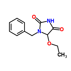 1-Benzyl-5-ethoxy-2,4-imidazolidinedione Structure
