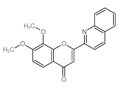 7,8-dimethoxy-2-quinolin-2-yl-chromen-4-one结构式