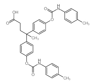 4,4-bis[4-[(4-methylphenyl)carbamoyloxy]phenyl]pentanoic acid结构式