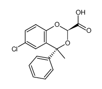 acide [chloro-6 methyl-4 phenyl-4 [4H] benzodioxine-(1,3)] caboxylique-2 trans Structure