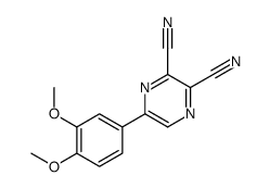 5-(3,4-dimethoxyphenyl)pyrazine-2,3-dicarbonitrile Structure