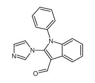 2-imidazol-1-yl-1-phenylindole-3-carbaldehyde Structure