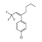 1-chloro-4-(1,1,1-trifluorohept-2-en-3-yl)benzene结构式