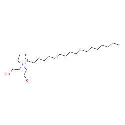 2-heptadecyl-4,5-dihydro-1,1(or 1,3)-bis(2-hydroxyethyl)-1-H-imidazolium hydroxide结构式