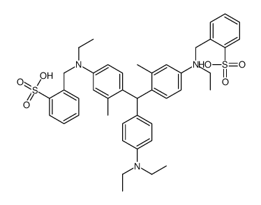 [[[4-(diethylamino)phenyl]methylene]bis[(3-methyl-4,1-phenylene)(ethylimino)methylene]]bis(benzenesulphonic) acid结构式