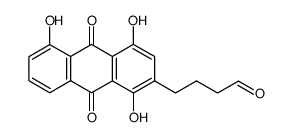 4-(1,4,5-trihydroxy-9,10-dioxo-9,10-dihydroanthracen-2-yl)butanal Structure