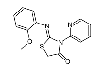 2-(2-methoxyphenyl)imino-3-pyridin-2-yl-1,3-thiazolidin-4-one Structure