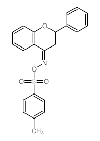 4H-1-Benzopyran-4-one,2,3-dihydro-2-phenyl-, O-[(4-methylphenyl)sulfonyl]oxime structure