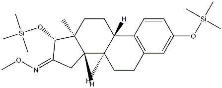 3,17β-Bis(trimethylsiloxy)-1,3,5(10)-estratrien-16-one O-methyl oxime structure