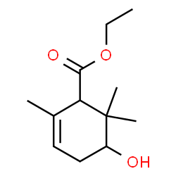 5-Hydroxy-2,6,6-trimethyl-2-cyclohexene-1-carboxylic acid ethyl ester structure