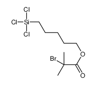 5-trichlorosilylpentyl 2-bromo-2-methylpropanoate Structure