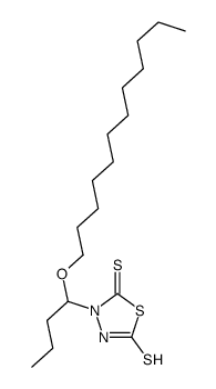 3-(1-dodecoxybutyl)-1,3,4-thiadiazolidine-2,5-dithione结构式