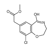 methyl 2-(9-chloro-5-oxo-3,4-dihydro-2H-1,4-benzoxazepin-7-yl)acetate结构式