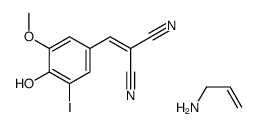 2-[(4-hydroxy-3-iodo-5-methoxyphenyl)methylidene]propanedinitrile,prop-2-en-1-amine结构式