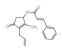 (2-methyl-4-oxo-3-prop-2-enyl-1-cyclopent-2-enyl) (E)-3-phenylprop-2-enoate结构式
