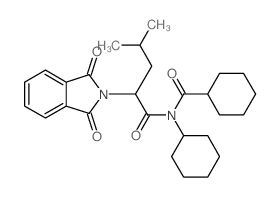 N-cyclohexyl-N-[2-(1,3-dioxoisoindol-2-yl)-4-methyl-pentanoyl]cyclohexanecarboxamide structure