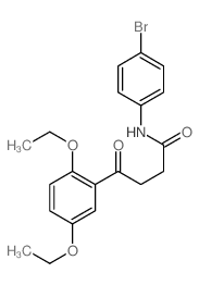 N-(4-bromophenyl)-4-(2,5-diethoxyphenyl)-4-oxo-butanamide结构式