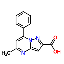 5-METHYL-7-PHENYL-PYRAZOLO[1,5-A]PYRIMIDINE-2-CARBOXYLIC ACID结构式