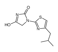 1-[4-(2-methylpropyl)-1,3-thiazol-2-yl]imidazolidine-2,4-dione结构式