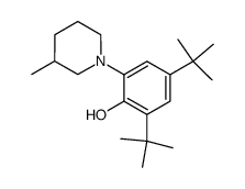 2,4-di-tert-butyl-6-(3-methylpiperidin-1-yl)phenol Structure