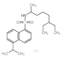 1-Naphthalenesulfonamide,N-[4-(diethylamino)-1-methylbutyl]-5-(dimethylamino)-, hydrochloride (1:2) structure