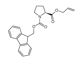 N-(9-fluorenylmethoxycarbonyl)-proline allyl ester Structure