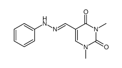 1,3-dimethyluracil-5-carbaldehyde phenylhydrazone结构式