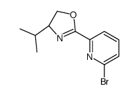 (4S)-2-bromo-6-(4-isopropyl-4,5-dihydro-oxazol-2-yl)pyridine structure