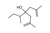 2,6-dimethyl-4-(1'-methylpropyl)-1,6-heptadien-4-ol结构式