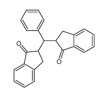 2-[(3-oxo-1,2-dihydroinden-2-yl)-phenylmethyl]-2,3-dihydroinden-1-one结构式