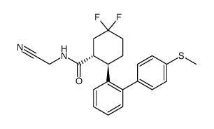 (1R,2R)-N-(cyanomethyl)-5,5-difluoro-2-[4'-(methylthio)-1,1'-biphenyl-2-yl]cyclohexanecarboxamide Structure