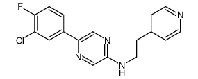 5-(3-chloro-4-fluorophenyl)-N-(2-pyridin-4-ylethyl)pyrazin-2-amine结构式