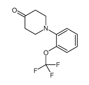 1-[2-(trifluoromethoxy)phenyl]piperidin-4-one structure