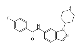 4-fluoro-N-(1-piperidin-4-ylindazol-6-yl)benzamide Structure