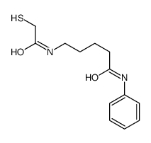 N-phenyl-5-[(2-sulfanylacetyl)amino]pentanamide结构式