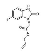 allyl (E)-2-(5'-iodo-2'-oxoindolin-3'-ylidene)acetate Structure