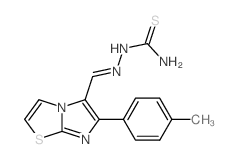 [[7-(4-methylphenyl)-4-thia-1,6-diazabicyclo[3.3.0]octa-2,5,7-trien-8-yl]methylideneamino]thiourea Structure