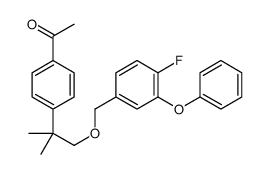 1-[4-[1-[(4-fluoro-3-phenoxyphenyl)methoxy]-2-methylpropan-2-yl]phenyl]ethanone结构式